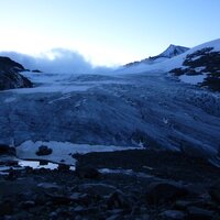 Übergang auf den Gletscher auf dem Weg zum Großvenediger | 14.08.2010 |  5:45 Uhr